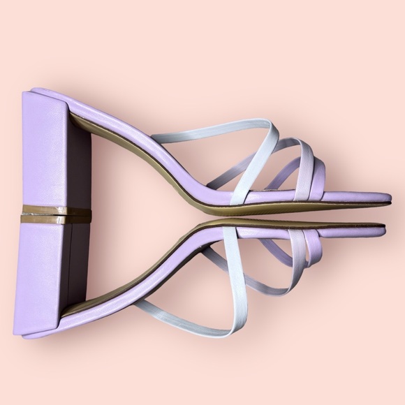NWT (and box) Jagger The Label “Resort” heel in lilac and pastel blue. Size 9 - Picture 6 of 9